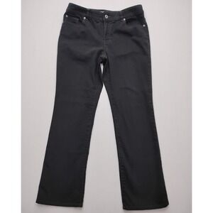Chico's Platinum Ultimate Fit Boot Cut‎ Leg Platinum Black Denim Jeans 34x31